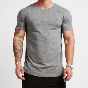 T-shirt pour homme, noir, coupe ajustée, manches courtes, col rond, 100% coton jersey, décontracté, respirant, couleur unie - Product Image 5