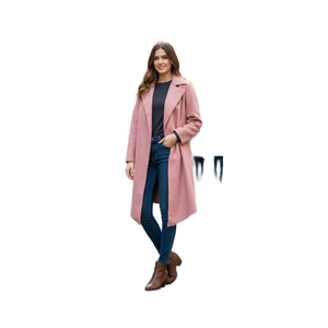 Chaqueta Larga de Invierno Personalizada para Mujer, Cómoda, Gruesa, con Bolsillos, de Tela Sueca, Estilo Sudadera, Ideal para Fiestas y Oficina - Product Image 1