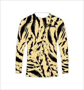 เสื้อกีฬาแขนยาวลายเสือสีทอง เสื้อยืดออกกำลังกายระบายอากาศได้ดี - Product Image 5