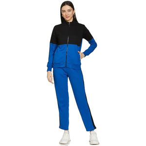 Survêtement décontracté personnalisé pour femme, ensemble 2 pièces en molleton 100 % coton, col montant, pour entraînement et jogging, vente en gros - Product Image 1