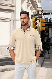 Nueva Camiseta Polo de Manga Larga para Hombre con Logotipo Personalizado Hecha con Tela PK - Product Image 4