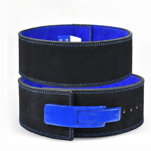 เข็มขัดยกน้ำหนักหนังแท้แบบมีคันโยกพร้อมโลโก้สำหรับออกกำลังกายและเพาะกาย - Product Image 1