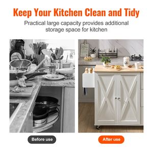 45.3 bianco \ "carretto da cucina a isola in legno massello Mobile Mobile Mobile Mobile Mobile Mobile con foglia a goccia portasciugamani portvia isole - Product Image 3
