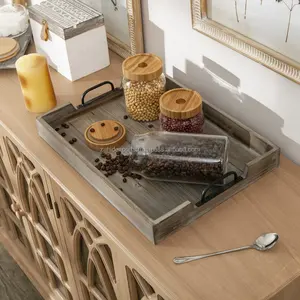 Plateau en métal artisanal de qualité supérieure pour la décoration de l'espace de vie, plateau à motifs, plateau doré pour restaurant, fabriqué par Zahid Exports en Inde, grand grossiste - Product Image 4