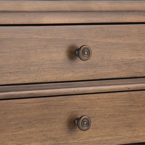 Comodino Carlton Rustic in Legno Naturale Invecchiato Marrone - Product Image 2