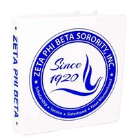 Carpeta de tres anillas Zeta Phi Beta, organizador de cuadernos azul para hermandades, carpeta duradera para la escuela y la oficina, suministros para la vida grecia.