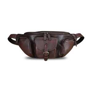 Elegante Riñonera con Aspecto de Cuero, Cinturón Ajustable, Múltiples Bolsillos, Bolsa Cruzada Utilitaria para Viajes al Aire Libre, Correr y Senderismo - Product Image 3