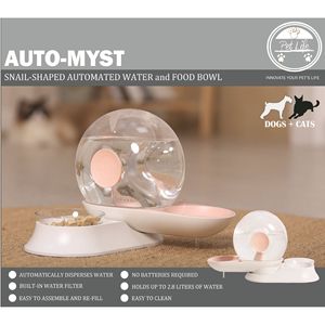 Distributore d'Acqua e Ciotola per Cibo Automatico 2-in-1 a Gravità per Animali Domestici, a Forma di Lumaca, con Filtro Integrato - Product Image 2