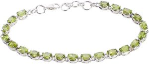 2026 Newly Classic 925 <b>Solid</b> Sterling <b>Silver</b> Green Peridot Gemstones <b>Bracelet</b> Channel Setting Women's Everyday Wear Fine Jewelry - Product Image 6
