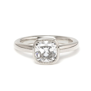Anillo de Oro Amarillo Sólido de 18K con Diamante Cultivado en Laboratorio de 1.5ct con Corte Antiguo Certificado por IGI, para Mujer, con Bisel Milgrain de Lujo - Product Image 4