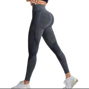 High Waist Seamless Knitted Leggings Solid Full Length Compression Sporty <b>Plus</b> <b>Size</b> Women's <b>Yoga</b> <b>Pants</b> All Seasons Polyester - Product Image 3
