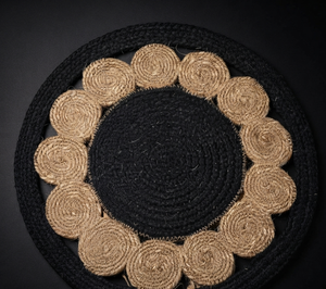 Tapete de Mesa de Lujo Personalizable, Resistente al Calor, Tejido a Mano con Yute, Diseño Bohemio, 35 cm de Diámetro, Antideslizante y Lavable, Disponible a Bajo Precio - Product Image 3