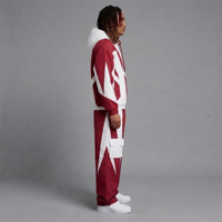 Survêtements en nylon personnalisés pour hommes, veste coupe-vent et pantalon de survêtement color block de créateur, fabricants de streetwear