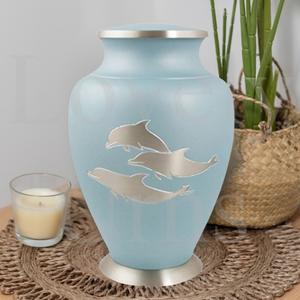 Urna Funeraria Decorativa con Diseño Oceánico para Cenizas de Adultos, Tamaño Mediano, Recuerdo Conmemorativo - Product Image 3
