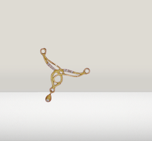 Colgantes Redondos Étnicos de Cobre y Latón Chapados en Oro con Corte Brillante, Colgantes MS, Últimos Diseños de Mangalsutra para Mujeres Indias - Product Image 1