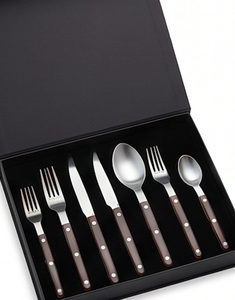 Ensemble de couverts en argent de qualité supérieure avec manche en bois, élégant pour la cuisine et la salle à manger, vaisselle moderne, durable, élégant, essentiels pour la maison - Product Image 6