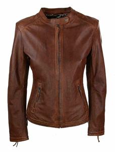 Mode femmes moto en cuir de mouton véritable dames à manches longues automne hiver Street-wear noir manteau vestes - Product Image 3