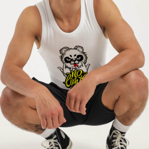 <b>Men's</b> <b>White</b> Sleeveless Tank Top O-Neck Casual Cotton/Bamboo Fiber Quick Dry <b>Vest</b> - Product Image 3