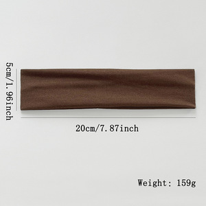 Women's Elastic Sports Hairband Women's Soft Stretch Multiple color Sweatband Polyester Yoga Running Fitness Headwrap for Women - Product Image 4