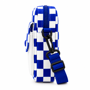 Bolso Bandolera Personalizado de la Hermandad Zeta Phi Beta con Logotipo Bordado en la Parte Delantera, Cierre de Botón Azul y Blanco, Uso Diario Informal para Mujer - Product Image 4