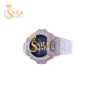 Reloj de Diamantes Moissanite de Caucho de Alta Gama y Calidad Premium, Joyería de Lujo y Moda Urbana Disponible a Precio de Exportación - Product Image 2