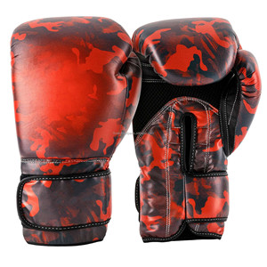 MILIENZ SPORTS APPAREL Red Silk Non-Slip Boxing <b>Gloves</b> <b>Silver</b> Accents Hook Loop Closure Universal Fit Customizable Training Gear - Product Image 5