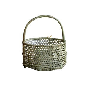 Cesta de Bambú Natural con Asas, Contenedores de Almacenamiento, Organizador de Cocina Tejido, Artículos Grandes para el Hogar, Juegos de Baño, Decoración del Hogar - Product Image 1