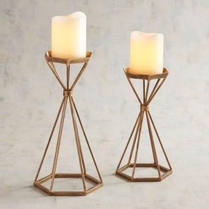 ILAHI's Vintage <b>Brass</b> Handmade Tapered <b>Candlestick</b> <b>Holder</b> Embossing Printing Design 1 Color High Quality Heat Resistant - Product Image 1