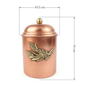 Copper Kitchen Storage <b>Jar</b> Handmade Food Canister Pantry Container <b>Spice</b> Box Tea Coffee Holder Dry Fruit Vessel Utility Pot - Product Image 6