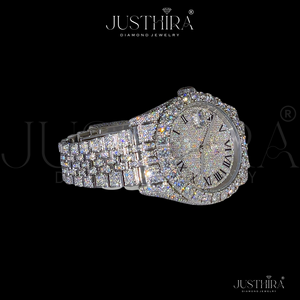 Montres-bracelets pour hommes en quartz, luxueuses et tendance, serties de diamants Moissanite, best-sellers, provenant d'un fournisseur indien de premier plan, prix d'usine - Product Image 3