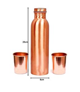 Bouteille en cuivre unie, bouteille d'eau en cuivre, bouteille en cuivre de style, bouteille en cuivre de différentes catégories, bouteille en cuivre martelé, bouteille en cuivre gravée - Product Image 6