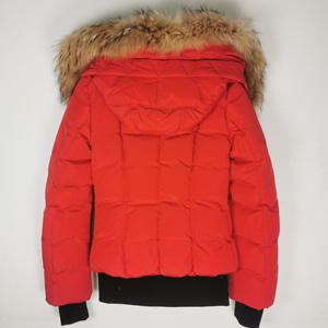 Veste matelassée d'hiver chaude à capuche zippée pour femme, coupe courte personnalisée, décontractée, coupe-vent avec col en fourrure - Product Image 5