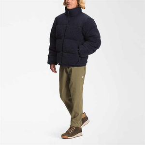 Clothing Manufacturer Custom Winter Warm Stand Collar Zip up <b>Jacket</b> Full Zipper Sherpa Polar Fleece Puffer <b>Jacket</b> for <b>Men</b> - Product Image 5