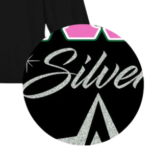 T-shirt à manches longues pour femme, noir avec étoile argentée, en coton premium, imprimé graphique, décontracté, mode, vêtement de tous les jours - Product Image 5