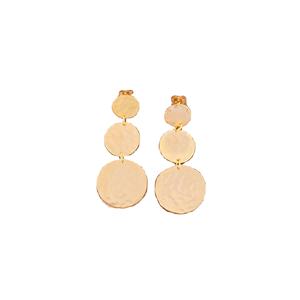 Boucles d'oreilles pendantes classiques et tendance en laiton plaqué or jaune, de haute qualité, faites à la main, pour femmes, pour mariage - Product Image 1
