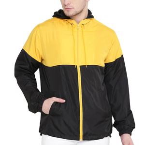 Veste coupe-vent en polyester pour homme, avec logo personnalisé, à capuche, fine, pour l'hiver, la randonnée, le fitness, imperméable, softshell - Product Image 1