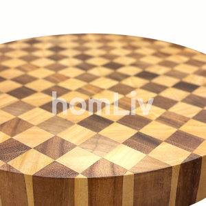 Planche à découper en bois de teck écologique de qualité supérieure, planche à découper durable, planche à découper ronde en bois personnalisée, halal - Product Image 1