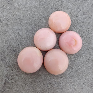 Opale rose de qualité AAA+ à dos plat, pierre précieuse calibrée |   Pierre cabochon ronde en vrac pour bijoux, tailles personnalisées disponibles - Product Image 2