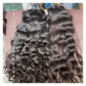Raw Unprocessed Cuticles Aligned Natural Indian Human Hair Single Donor <b>Curly</b> Pattern Hair <b>Extensions</b> Direct From Factory - Product Image 2