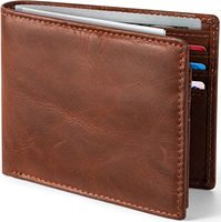 Dompet Pria Kulit Asli Premium 2026, Tahan Lama, Modis, 7 Inci, Pendek, Tipis, Lipat Dua, Buka-Tutup, Kantong Lipat, RFID Aman, Tempat ID