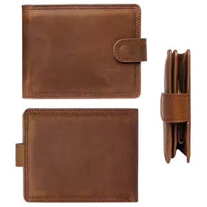 Cartera de cuero genuino para hombre con estructura plegable, protección y interior organizado para tarjetas y efectivo - Product Image 2