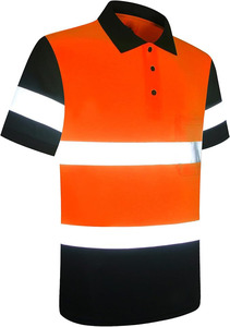 เสื้อโปโลสะท้อนแสง DYNEGO APPARELS สำหรับผู้ชาย เหมาะสำหรับงานกลางคืน งานก่อสร้างบนถนน ป้องกันแบคทีเรีย - Product Image 2