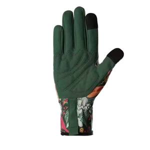 High Quality Leather Gardening Construction Working <b>Gloves</b> Leather Anti-Slip Printed Cotton Back Certified Gardening Work - Product Image 2