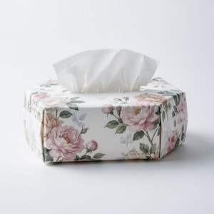 Boîte de mouchoirs faciaux haut de gamme avec logo personnalisé en relief, mouchoirs jetables doux pour les bureaux d'entreprise et les chambres d'hôtel - Product Image 2