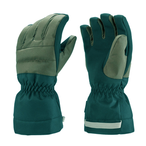 Gants de ski professionnels en cuir KeemBro, isolés, coupe-vent, imperméables, avec cordon de serrage réglable au poignet, chaleur maximale - Product Image 1