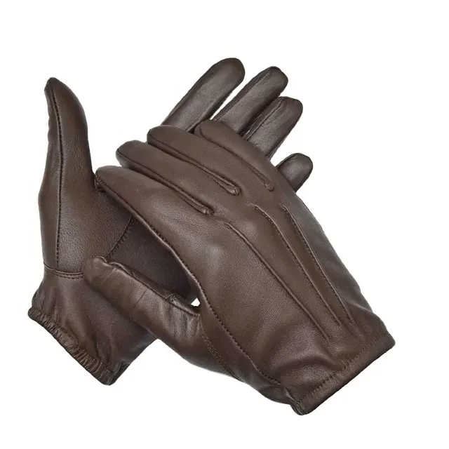 Men Driving Low Cut Leather Gloves Fit Premium Soft Leather Touchsceen Fashion Outdoor Gloves