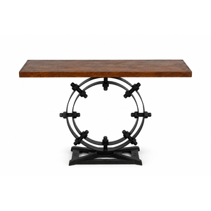 <b>Industrial</b> <b>Console</b> <b>Table</b> Metal Base solid wood top <b>Console</b> <b>Table</b> Entryway <b>Table</b> <b>Industrial</b> Furniture - Product Image 2