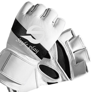 Guantes de Piel de Alta Calidad para Competencia Profesional de MMA, Guantes de Medio Dedo para Entrenamiento de Kickboxing y MMA - Product Image 6
