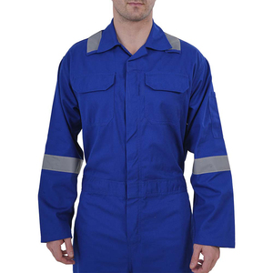 Overol de Trabajo Azul para Hombre con Tiras Reflectantes, Material de Algodón, Uniforme de Seguridad - Product Image 3
