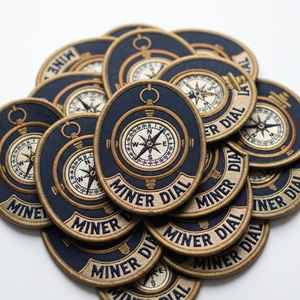 Fabricant de patchs brodés carrés personnalisés en gros avec effet diamant, badges de géomètre en gros - Product Image 4